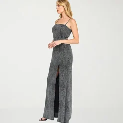 Trixxi Womens Juniors Square Neck Sleeveless Glitter Diamond Bodycon Dress