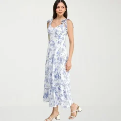 Trixxi Womens Juniors Sweetheart Neck Sleeveless Floral A-Line Dress