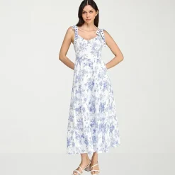Trixxi Womens Juniors Sweetheart Neck Sleeveless Floral A-Line Dress