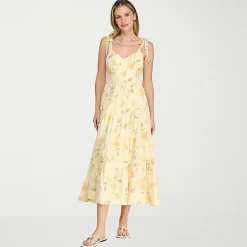 Trixxi Womens Juniors Sweetheart Neck Sleeveless Floral A-Line Dress