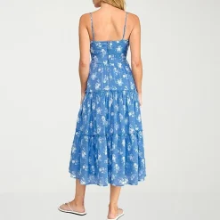 Trixxi Womens Juniors Sweetheart Neck Sleeveless Floral A-Line Dress