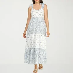 Trixxi Womens Juniors U Neck Short Sleeve Floral A-Line Dress