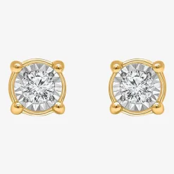 Tru Miracle 1/2 CT. T.W. Lab-Grown White Diamond 10K Gold 5.8mm Stud Earrings