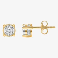 Tru Miracle 1/2 CT. T.W. Lab-Grown White Diamond 10K Gold 5.8mm Stud Earrings