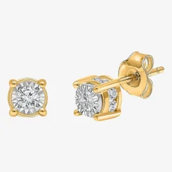 Tru Miracle 1/2 CT. T.W. Lab-Grown White Diamond 10K Gold 5.8mm Stud Earrings