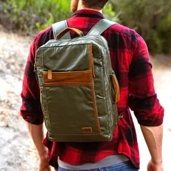 TSD Brand Madrone Coated Canvas Unisex Adult Backpack