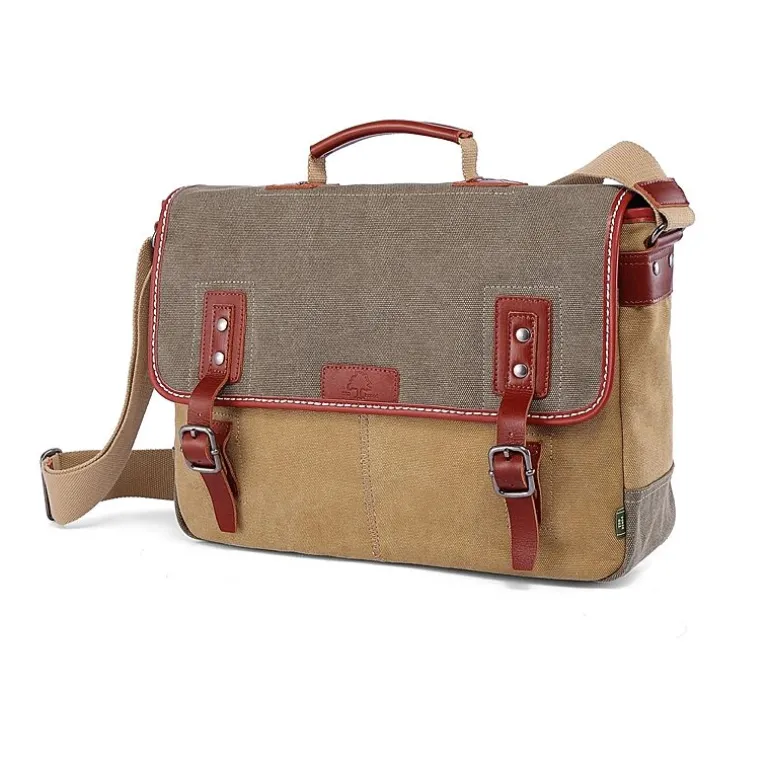 TSD Brand Mountain Wood Messenger Bag