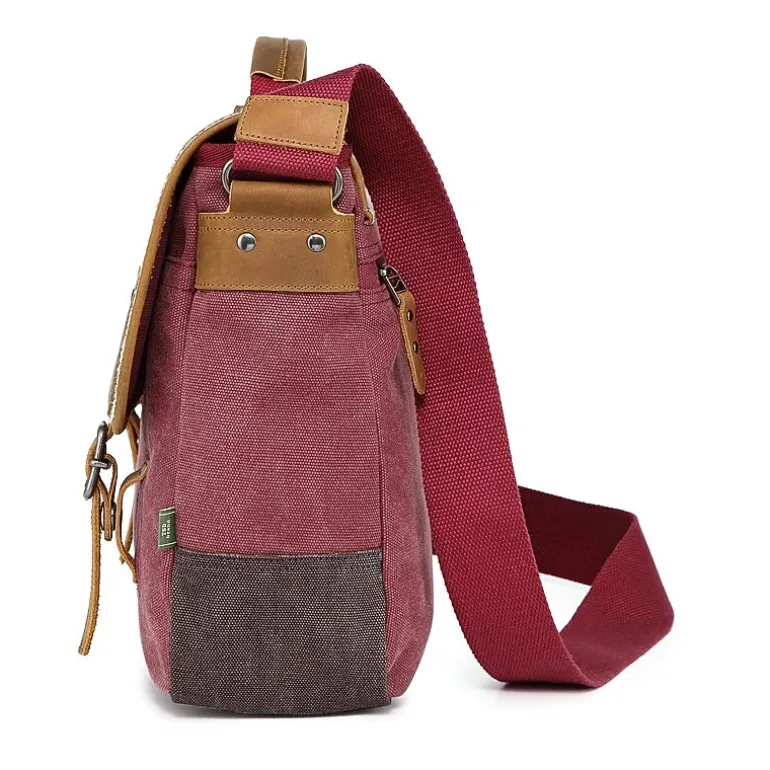 TSD Brand Mountain Wood Messenger Bag