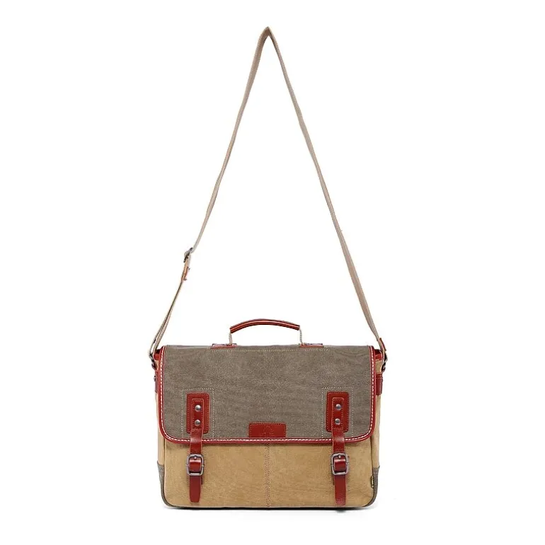 TSD Brand Mountain Wood Messenger Bag