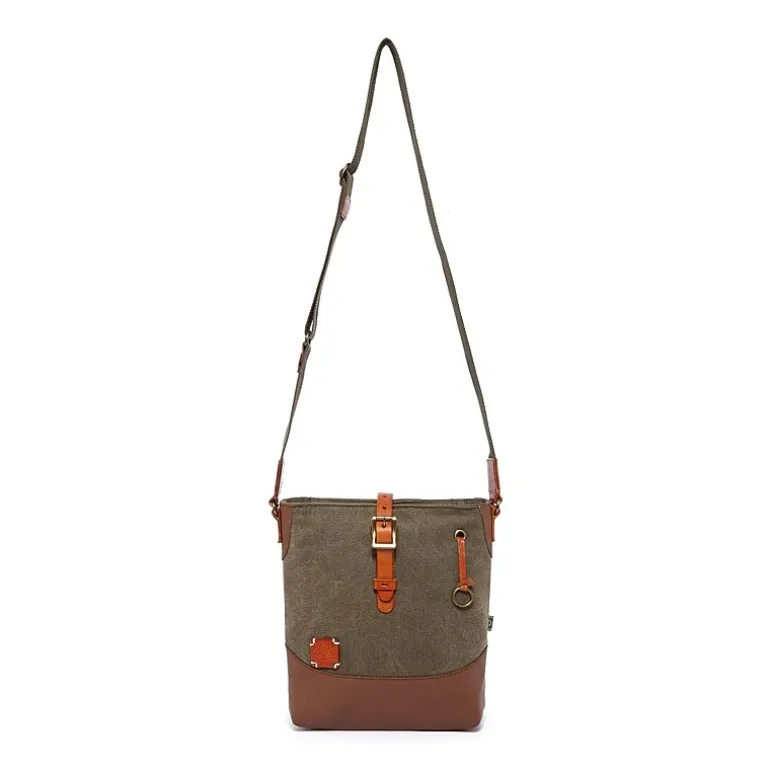 TSD Brand Redwood Crossbody Messenger Bag