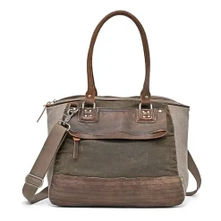 TSD Brand Tapa 2-Tone Satchel Messenger Bag