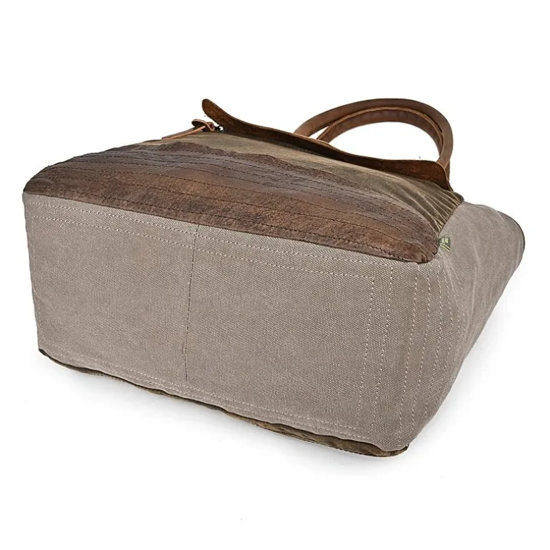 TSD Brand Tapa 2-Tone Satchel Messenger Bag