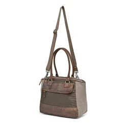 TSD Brand Tapa 2-Tone Satchel Messenger Bag