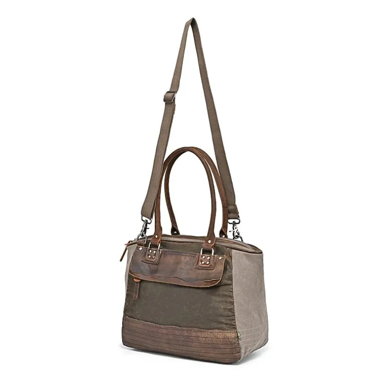 TSD Brand Tapa 2-Tone Satchel Messenger Bag