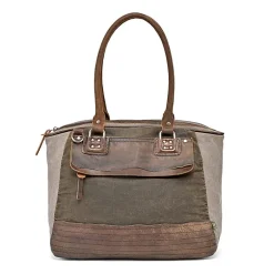 TSD Brand Tapa 2-Tone Satchel Messenger Bag