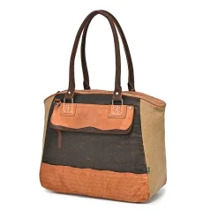 TSD Brand Tapa 2-Tone Satchel Messenger Bag