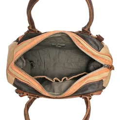 TSD Brand Tapa 2-Tone Satchel Messenger Bag