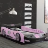 Turbo Race Car Kids Twin Bed in Pink