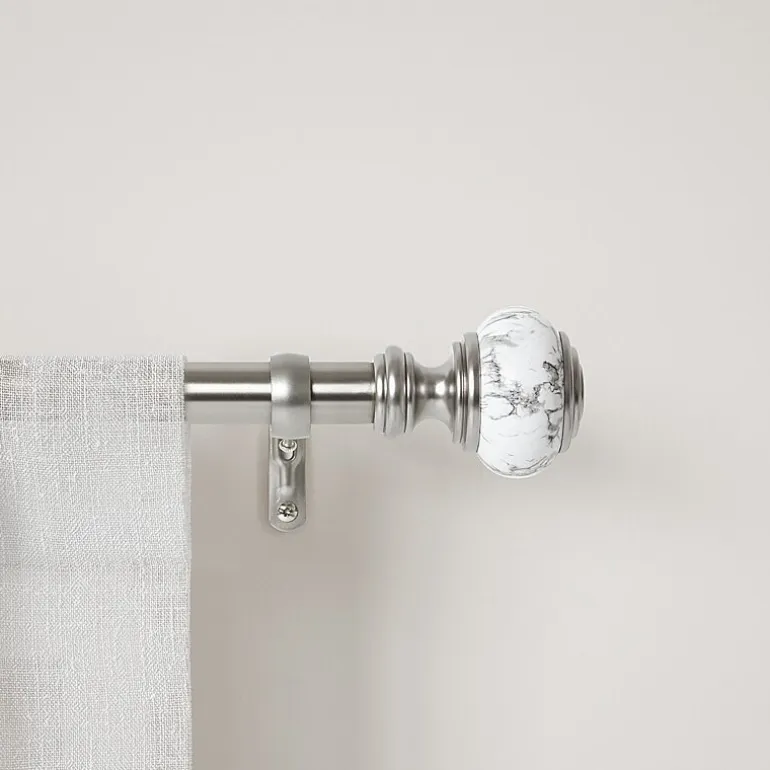 Umbra Marble Knob 1 IN Adjustable Curtain Rod
