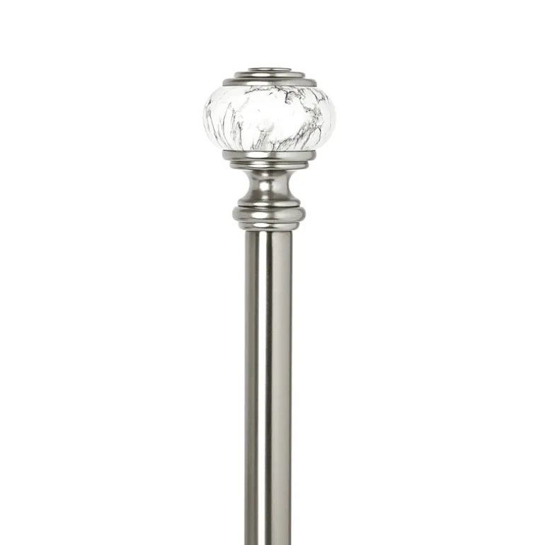 Umbra Marble Knob 1 IN Adjustable Curtain Rod