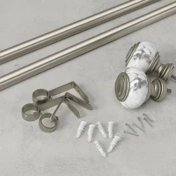 Umbra Marble Knob 1 IN Adjustable Curtain Rod