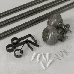Umbra Marble Knob 1 IN Adjustable Curtain Rod