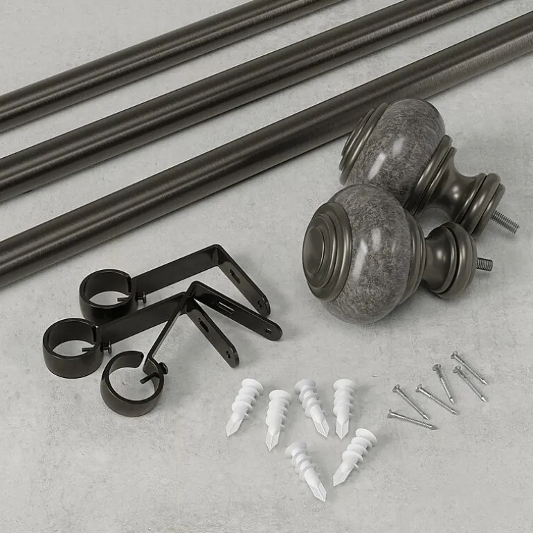Umbra Marble Knob 1 IN Adjustable Curtain Rod