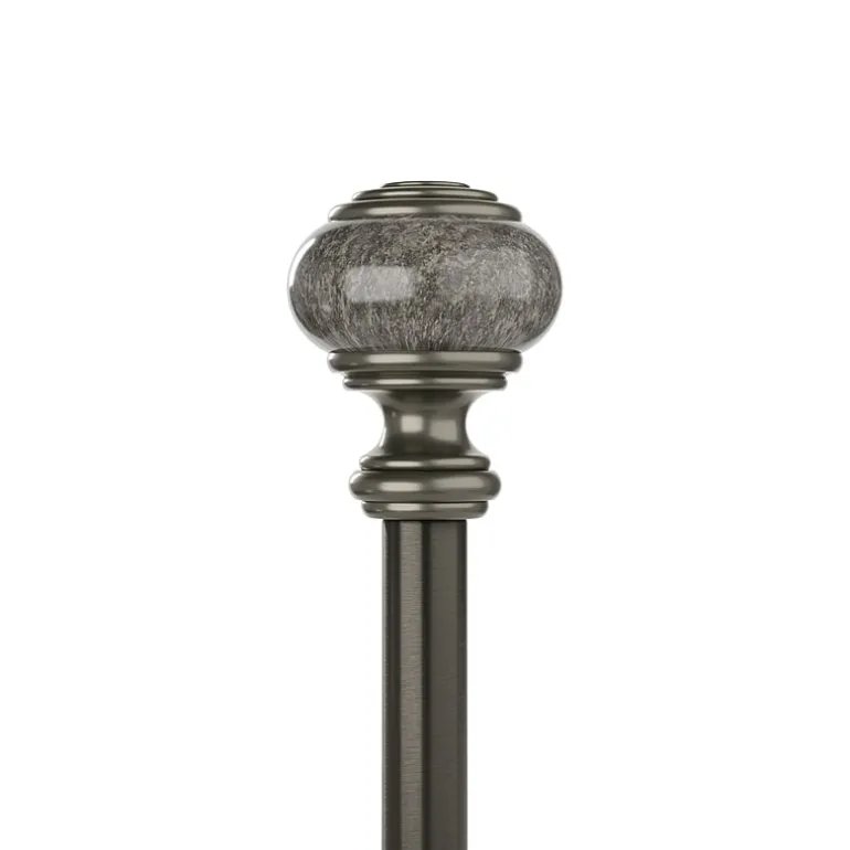 Umbra Marble Knob 1 IN Adjustable Curtain Rod