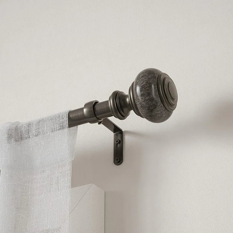 Umbra Marble Knob 1 IN Adjustable Curtain Rod