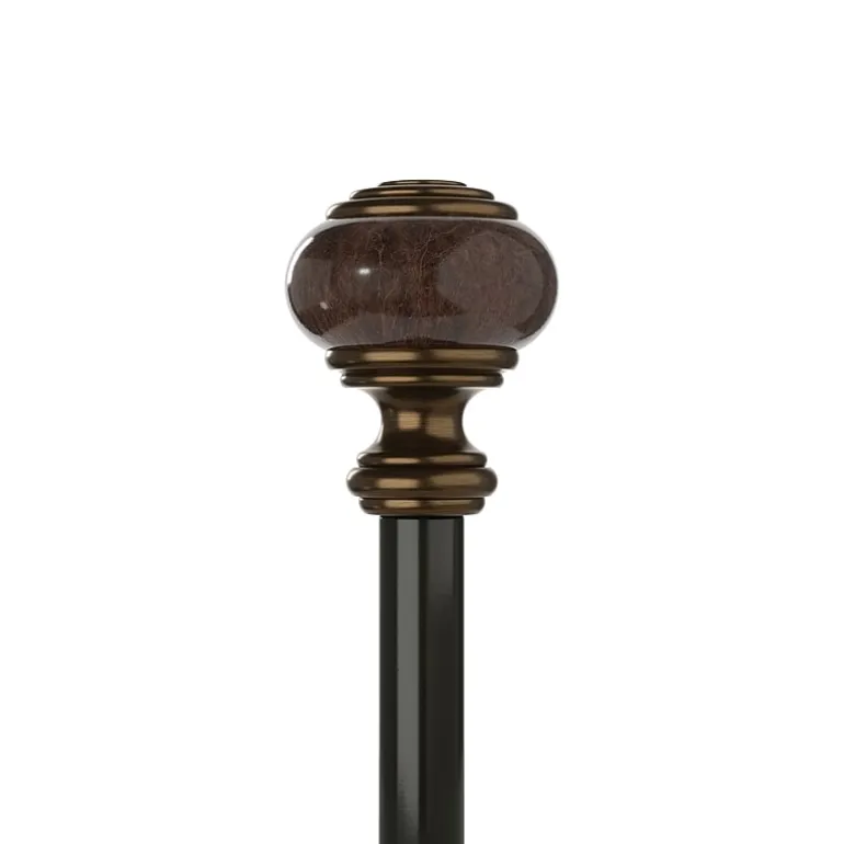 Umbra Marble Knob 1 IN Adjustable Curtain Rod
