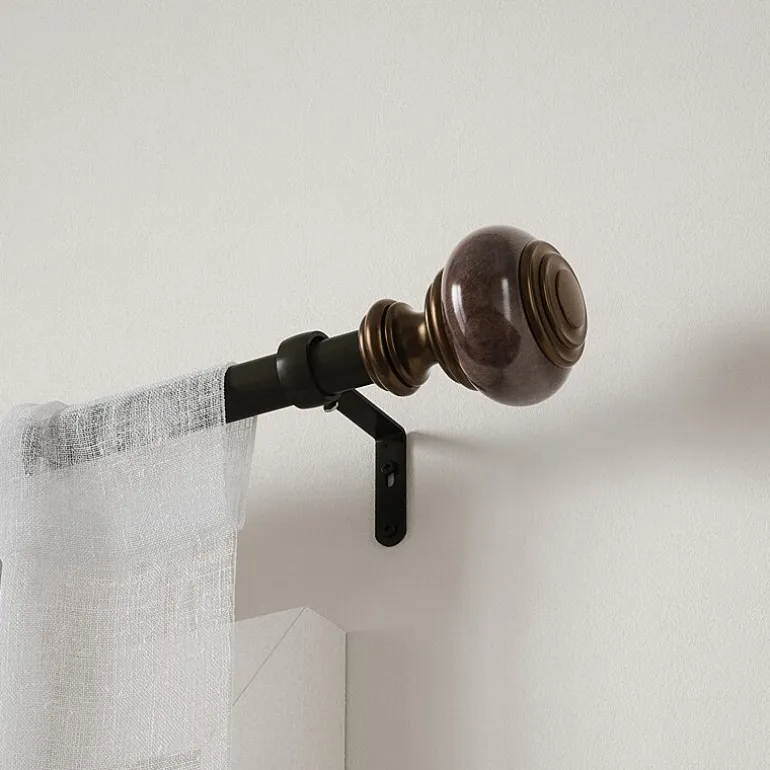 Umbra Marble Knob 1 IN Adjustable Curtain Rod