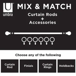 Umbra Mix & Match Acrylic Pleated 2-pc. Finials