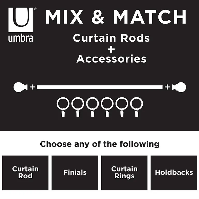 Umbra Mix & Match Acrylic Pleated 2-pc. Finials