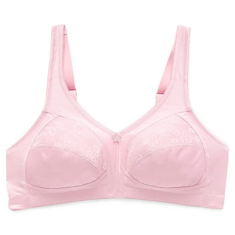 Underscore Fashion Plus Comfort Lace Trim Unlined Wireless Full Coverage Bra