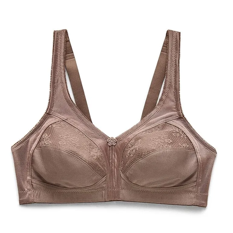 Underscore Fashion Plus Comfort Lace Trim Unlined Wireless Full Coverage Bra