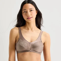 Underscore Fashion Plus Comfort Lace Trim Unlined Wireless Full Coverage Bra