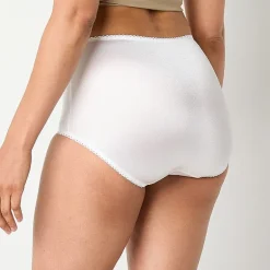 Underscore Rainbow Stretch Satin Lace Trim Control Briefs