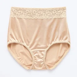 Underscore Rainbow Stretch Satin Lace Trim Control Briefs