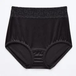 Underscore Rainbow Stretch Satin Lace Trim Control Briefs