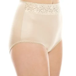 Underscore Rainbow Stretch Satin Lace Trim Control Briefs