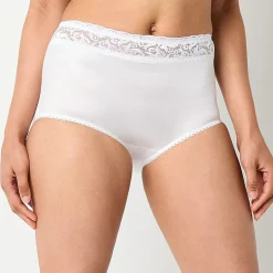 Underscore Rainbow Stretch Satin Lace Trim Control Briefs