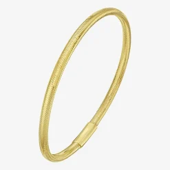 Unisex Adult 14K Gold Bangle Bracelet