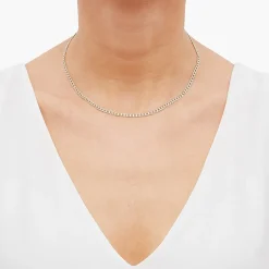 Unisex Adult 14K Gold 16 Inch Curb Chain Necklace