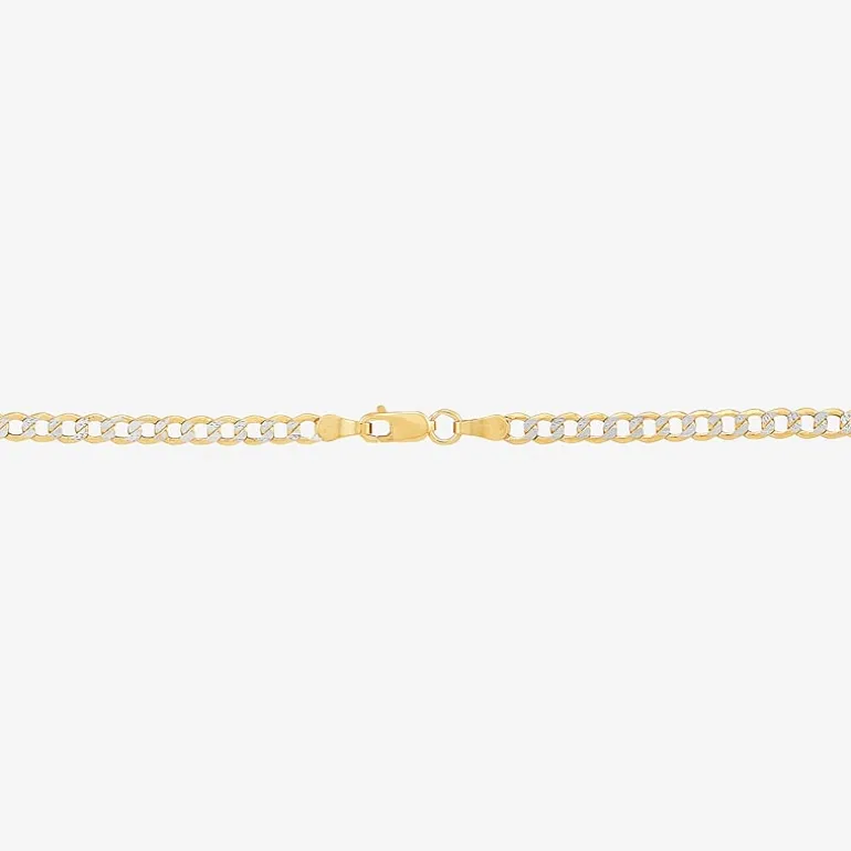 Unisex Adult 14K Gold 16 Inch Curb Chain Necklace