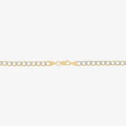 Unisex Adult 10K Gold 26 Inch Curb Chain Necklace