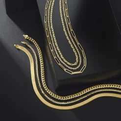 Unisex Adult 14K Gold 18 Inch Link Chain Necklace