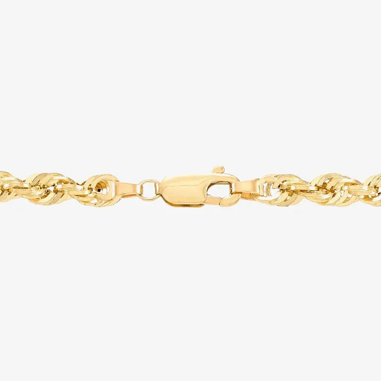 Unisex Adult 14K Gold 24 Inch Rope Chain Necklace
