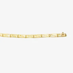 Unisex Adult 14K Gold 7.25 Inch Solid Link Chain Bracelet