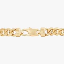 Unisex Adult 14K Gold 8 1/2 Inch Solid Link Chain Bracelet