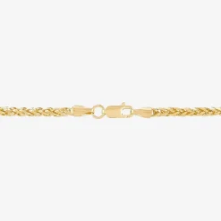 Unisex Adult 14K Gold 20 Inch Wheat Chain Necklace